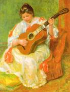 Pierre Renoir Woman with Guitar oil painting picture wholesale